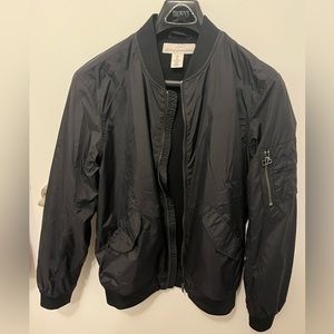 Black H&M bomber jacket